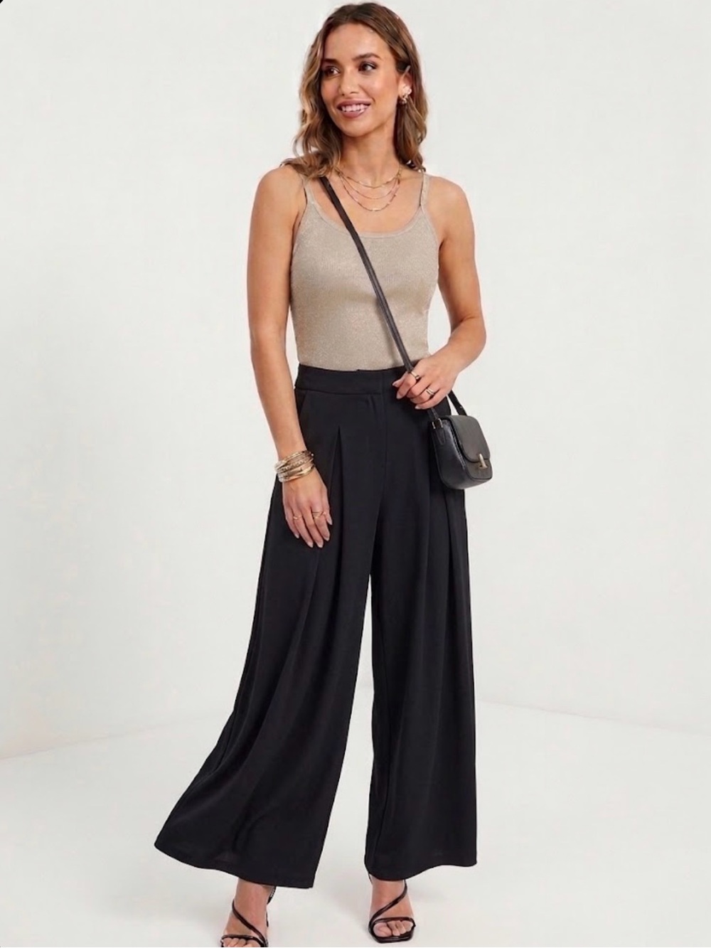 Weekend Max Mara Metallic Shimmer Ribbed Camisole Tank Top Small